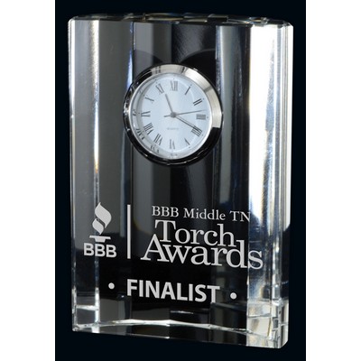 Crescent Optic Crystal Clock