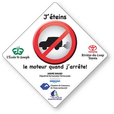 Baby on Board Sign .008 Vinyl, Static Face, Custom shape (24 sq/in) 4 colour process on White